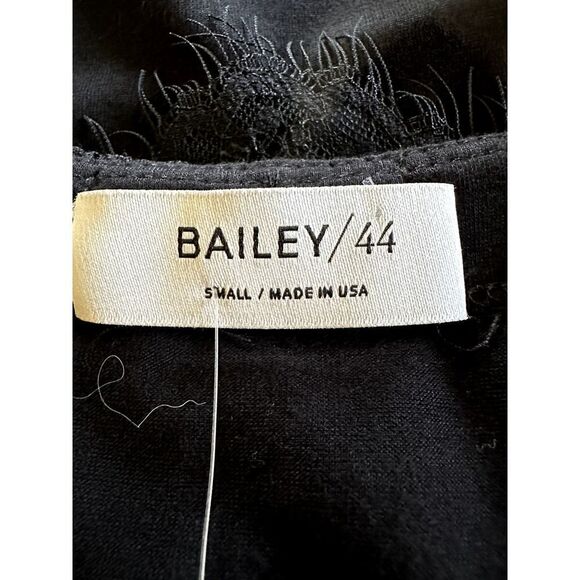 BAILEY/44 Women's Montage Lace Overlay Cold-Shoulder Top Black Size Small - NWT - Picture 3 of 11